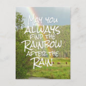 Mögen Sie immer den Regenbogen nach dem Regen find Postkarte (Vorderseite)