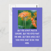 Mögen Sie immer in der Sonne spazieren.. Postkarte (Vorne/Hinten)