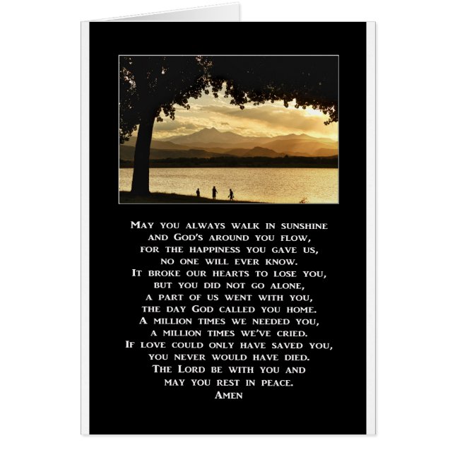 Mögen Sie in Sonnenschein-Gebet immer gehen (Vorne)