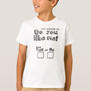 Mögen Sie mich? Karo Ja oder Nein Kinder T - Shirt