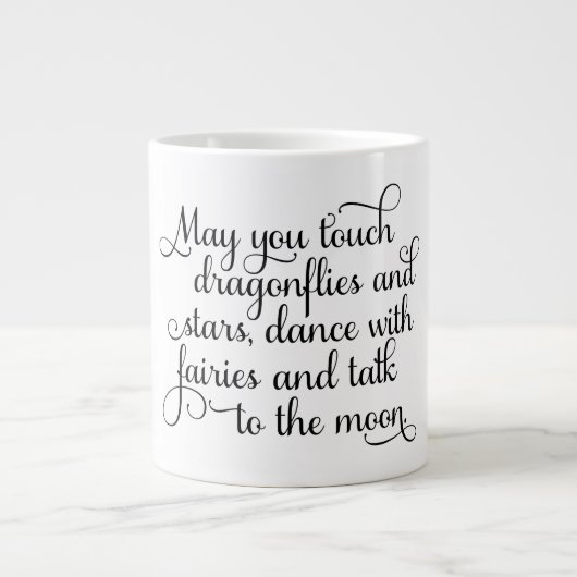 Mögen Sie mit Feen irischem Segen tanzen Jumbo-Tasse (Vorderseite)