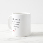 Mögen Sie stolz auf die Arbeit sein, die Sie tun, Kaffeetasse (Vorderseite Links)