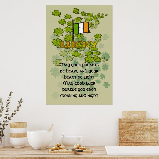 Mögen Sie Taschen schwer und das Herz leicht mache Poster (Küche)