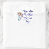 Mögen Sie von einem Engel gesegnet werden? Runder Aufkleber (Tasche)