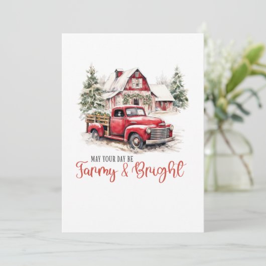 Mögen Sie Weihnachten froh und hell sein? Einladung (Stehend Vorderseite)