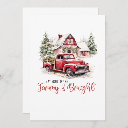 Mögen Sie Weihnachten froh und hell sein? Einladung (Vorne/Hinten)