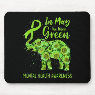Mögen wir einen Elefanten für grüne psychische Ges Mousepad