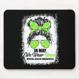 Mögen wir Green Messy Bun Mental Health Awards tra Mousepad