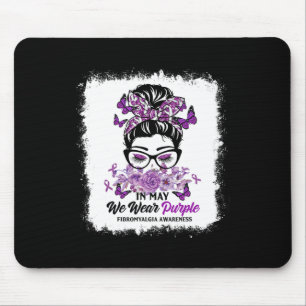 Mögen wir Lila Messy Bun Fibromyalgia Awarenes tra Mousepad