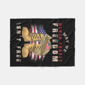 Mögen wir nie die Freiheit als freie Flagge der US Fleecedecke (Vorderseite (Horizontal))
