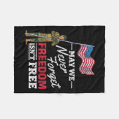 Mögen wir nie die Freiheit als freie Flagge der US Fleecedecke (Vorderseite (Horizontal))