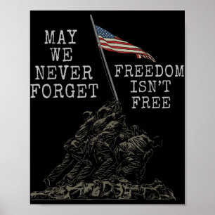 Mögen wir niemals die Freiheit vergessen, die Frei Poster