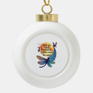 Mögest du Libellen und Sterne berühren, mit Fai ta Keramik Kugel-Ornament
