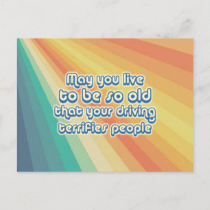 Mögest du so alt werden, ein alter Witz groovy ret Postkarte