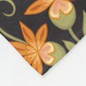 Moghul-Fantasie: Retro-Blumenopulenz Fleecedecke (Ecke)