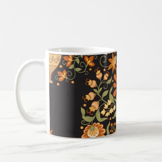 Moghul-Fantasie: Retro-Blumenopulenz Kaffeetasse (Links)