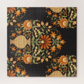 Moghul-Fantasie: Retro-Blumenopulenz Puzzle (Horizontal)
