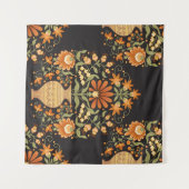 Moghul-Fantasie: Retro-Blumenopulenz Wandteppich (Vorderseite (Horizontal))