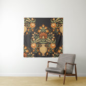 Moghul-Fantasie: Retro-Blumenopulenz Wandteppich (Beispiel)