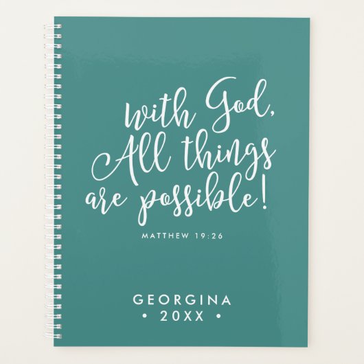 Möglich mit der Gott Script Bible Verse Planer (Vorderseite)