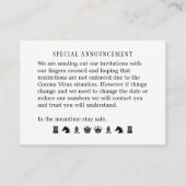 Mögliche Änderung der Ankündigung von Hochzeiten Begleitkarte (Vorderseite)