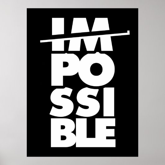 Mögliche Unmögliche, motivierend Wörter Poster (Vorne)