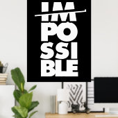 Mögliche Unmögliche, motivierend Wörter Poster (Heimbüro)