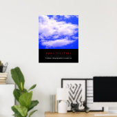 Möglichkeiten Clouds in Clear Blue Sky anführen Poster (Heimbüro)