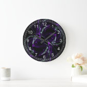 Möglichkeiten - Kosmisches Amethyst Abstrakt WallC Große Wanduhr (Zuhause)