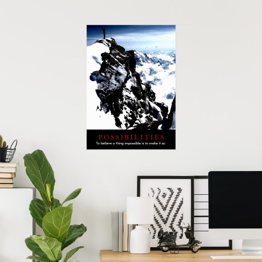 Möglichkeiten Kostenvoranschlag Bergsteiger oben Poster (Heimbüro)