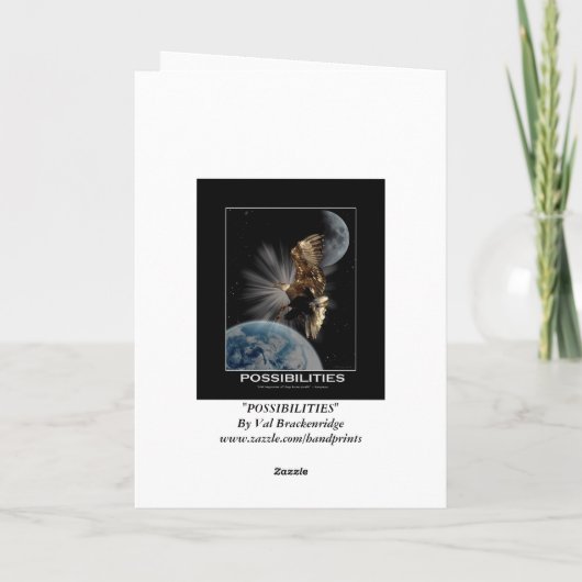 "MÖGLICHKEITEN" Motivierend Geschenke für Adler au Karte (Rückseite)