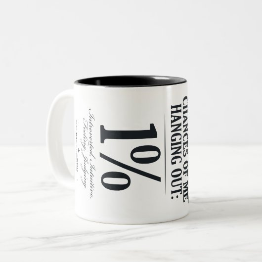 Möglichkeiten oOf ich heraus hängend: 1% Zweifarbige Tasse (Vorderseite Links)