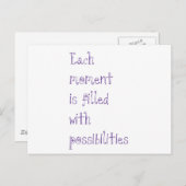 Möglichkeiten Postkarte (Vorne/Hinten)