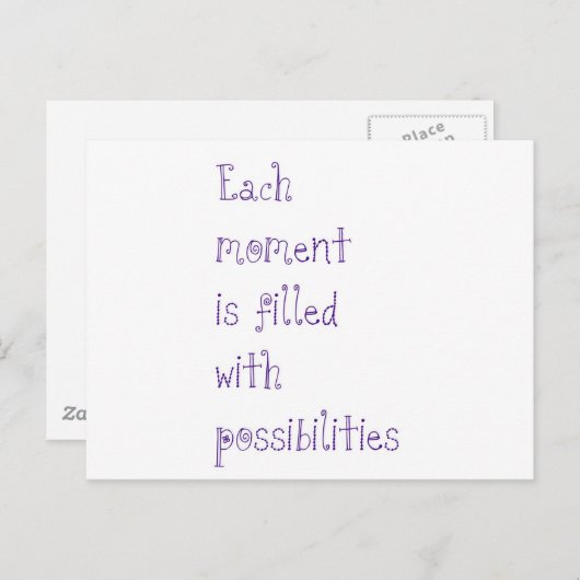 Möglichkeiten Postkarte (Vorne/Hinten)