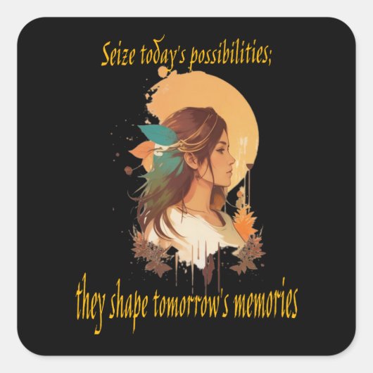 Möglichkeiten Quadratischer Aufkleber (Vorderseite)