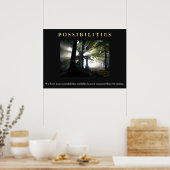 Möglichkeiten Zitate Motivierend Inspirationskunst Poster (Küche)