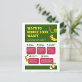 Möglichkeiten zur Verringerung von Lebensmittelabf Postkarte (Stehend Vorderseite)