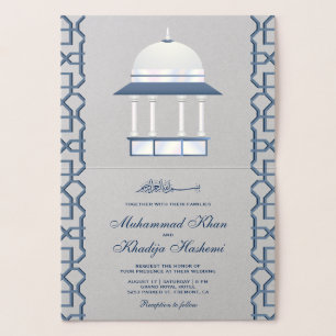Mogul-Architektur Islamische Hochzeitseinladung Folienkarte