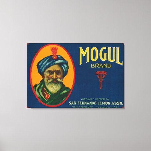 Mogul Lemon LabelSan Fernando, CA Leinwanddruck (Vorderseite)