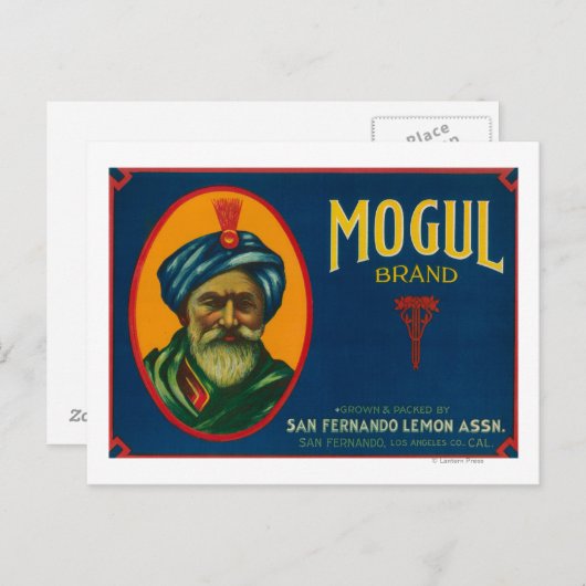 Mogul Lemon LabelSan Fernando, CA Postkarte (Vorne/Hinten)