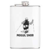 Mogul-Ski-Snob Flachmann (Vorderseite)