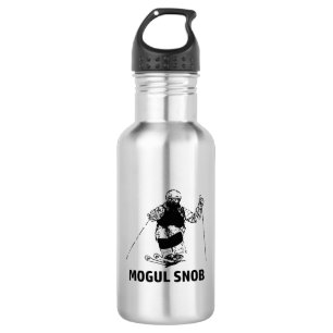 Mogul Skiing Snob Edelstahlflasche