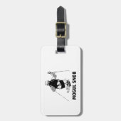 Mogul Skiing Snob Gepäckanhänger (Vorderseite vertikal)