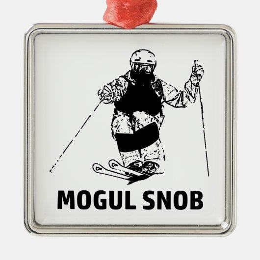 Mogul Skiing Snob Ornament Aus Metall (Vorne)