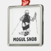 Mogul Skiing Snob Ornament Aus Metall (Links)