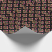 Moguler Blumenpaisley, nahtloses Design. Geschenkpapier (Ecke)