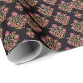 Moguler Blumenpaisley, nahtloses Design. Geschenkpapier (Rolleneckpunkt)
