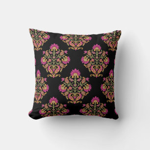 Moguler Blumenpaisley, nahtloses Design. Kissen
