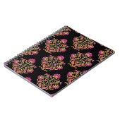 Moguler Blumenpaisley, nahtloses Design. Notizblock (Linke Seite)