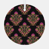 Moguler Blumenpaisley, nahtloses Design. Ornament Aus Glas (Rückseite)